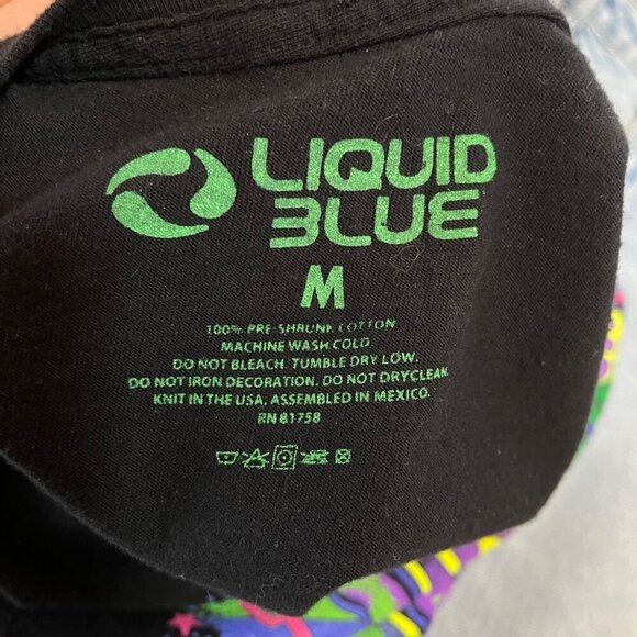 Jimi Hendrix Experience Liquid‎ Blue T-Shirt M Black 100% Cotton - Picture 5 of 7